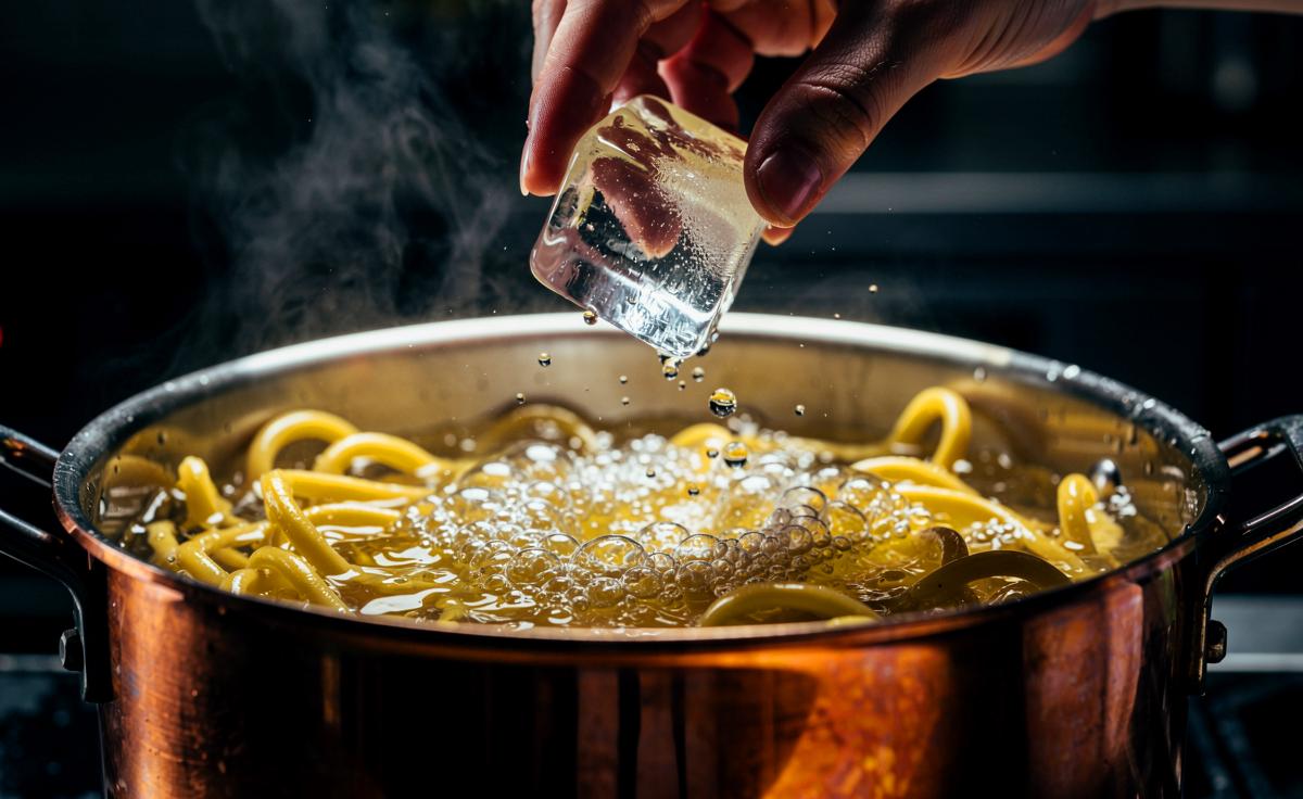 Köche geben heimlich Eiswürfel ins Nudelwasser und der Grund ist genial